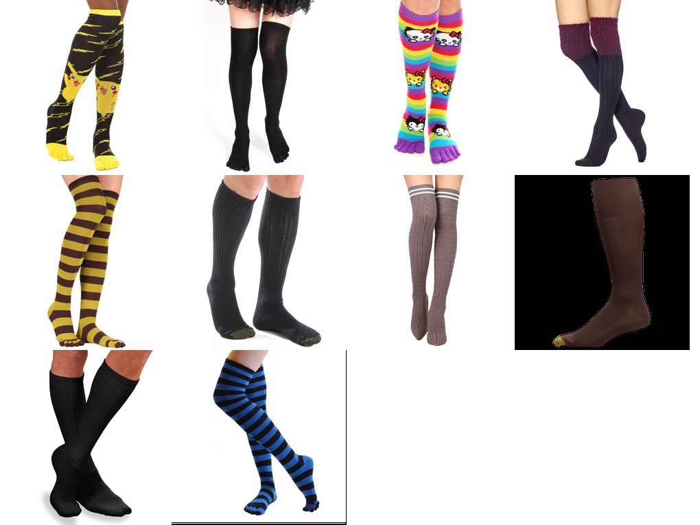 over the knee toe socks